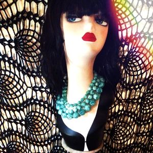 🎱Vintage Beaded Stone Necklace🎱